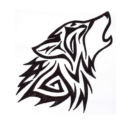 Running Wolf Tattoo Clipart | Free download on ClipArtMag