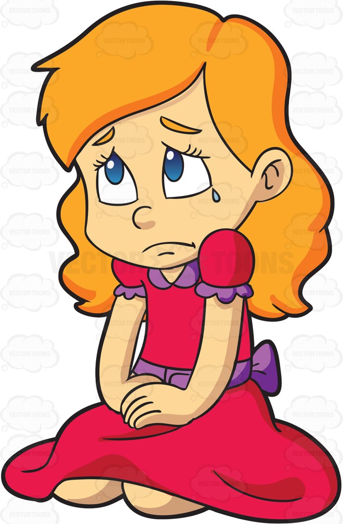 Sad Little Girl Clipart Free download on ClipArtMag
