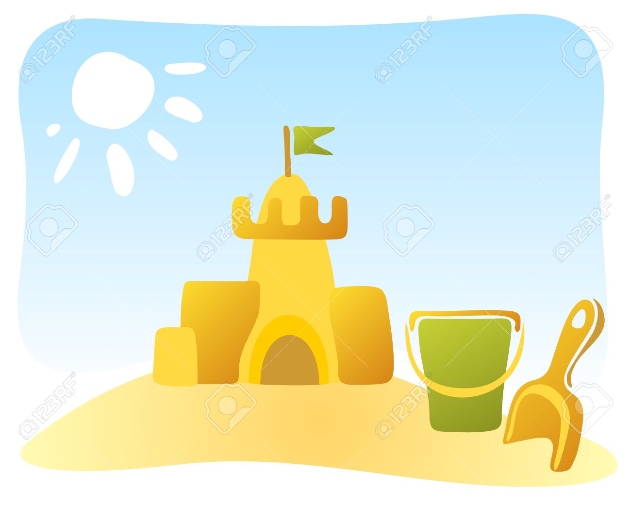 Sand Castle Clipart | Free download on ClipArtMag