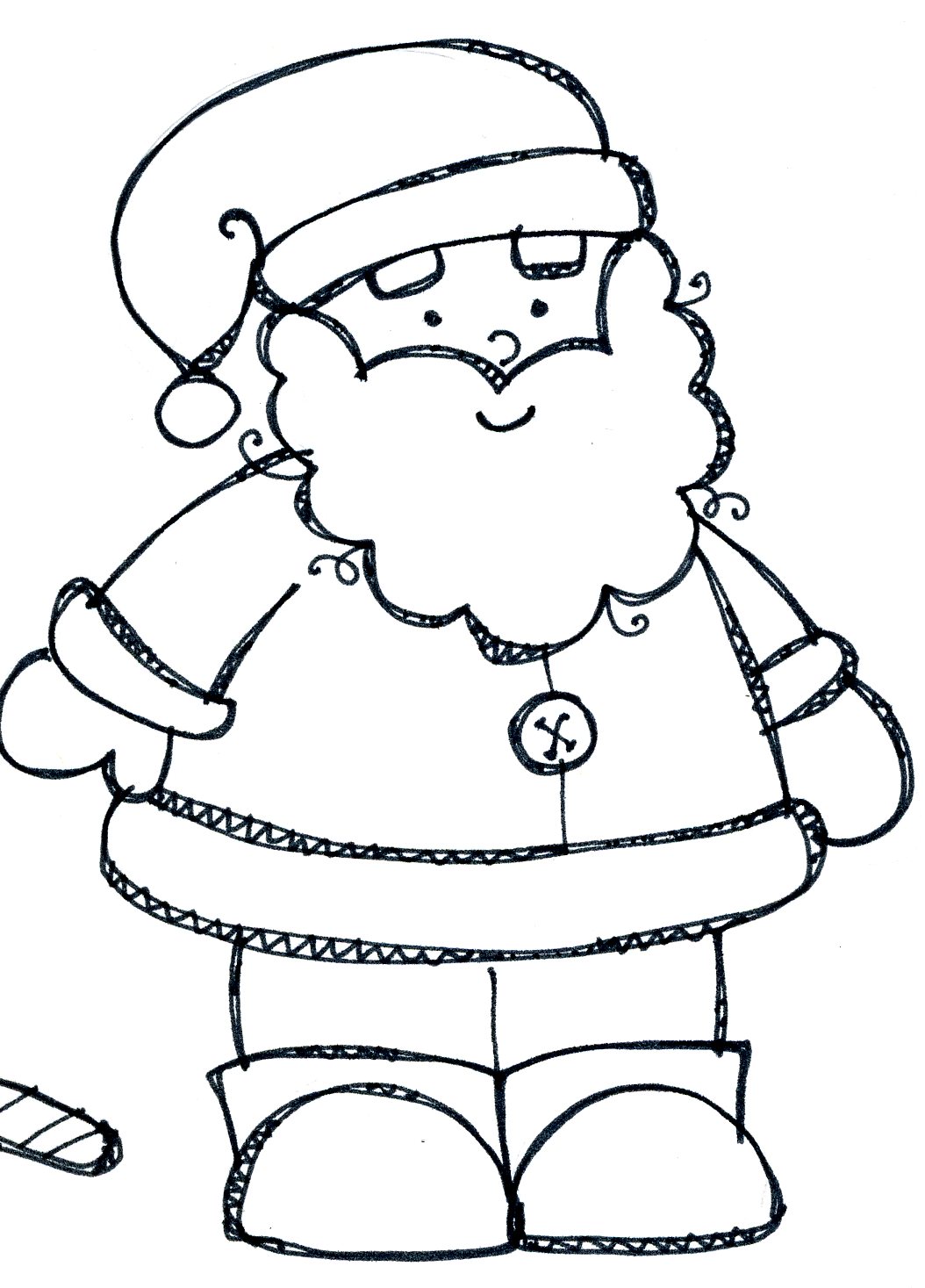Santa Black And White Clipart Free download on ClipArtMag