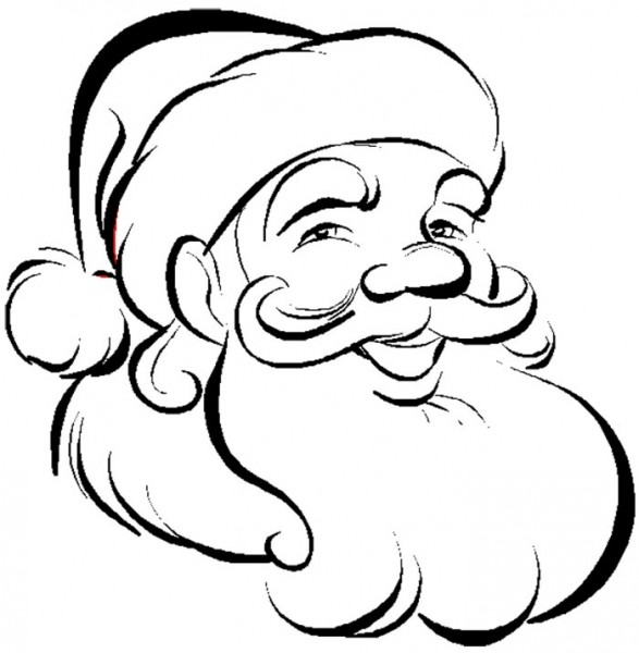 Santa Black And White Clipart Free download on ClipArtMag