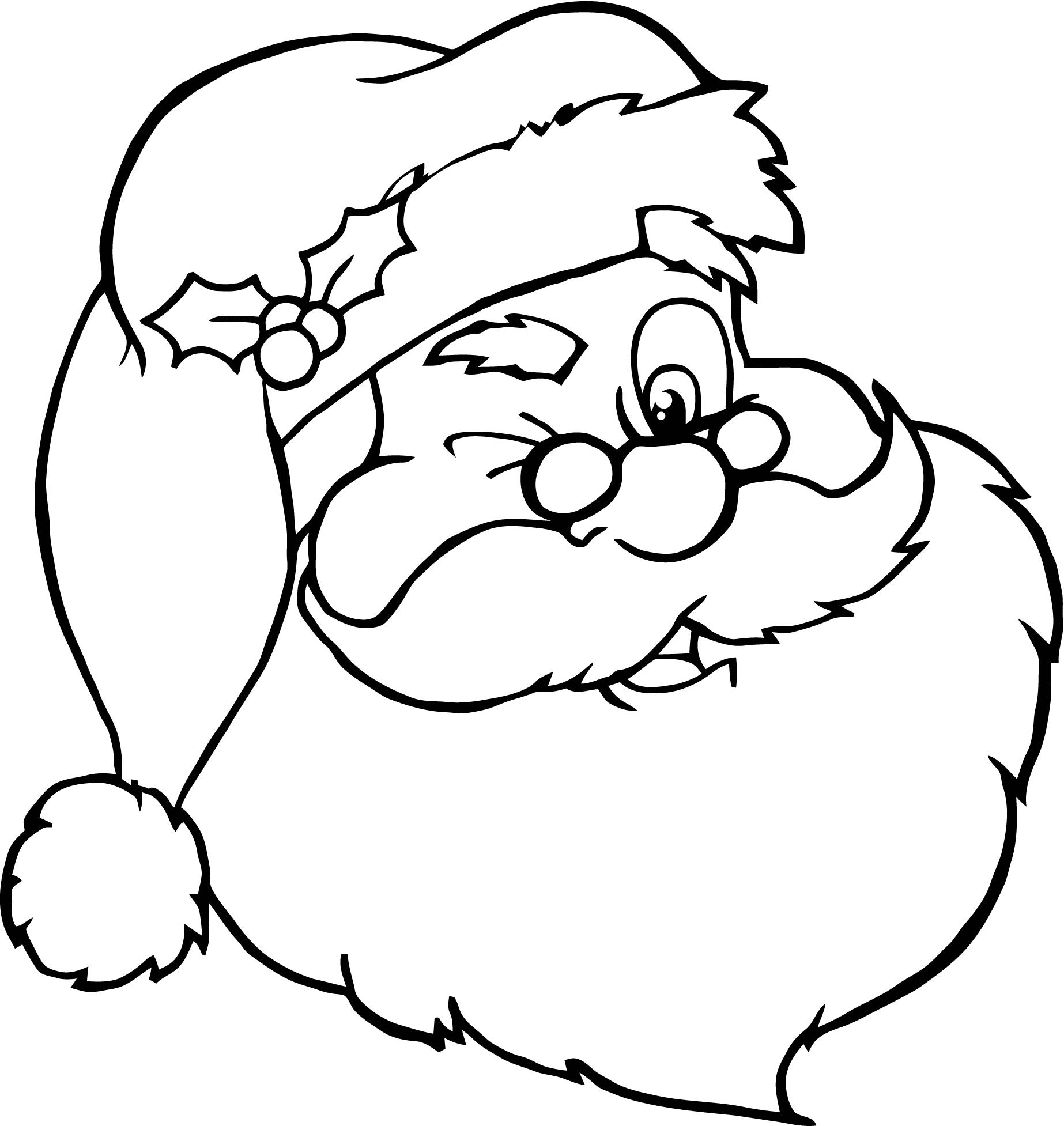 Santa Claus Outline Free download on ClipArtMag
