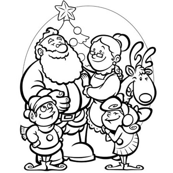 Santa Coloring Pages | Free download on ClipArtMag