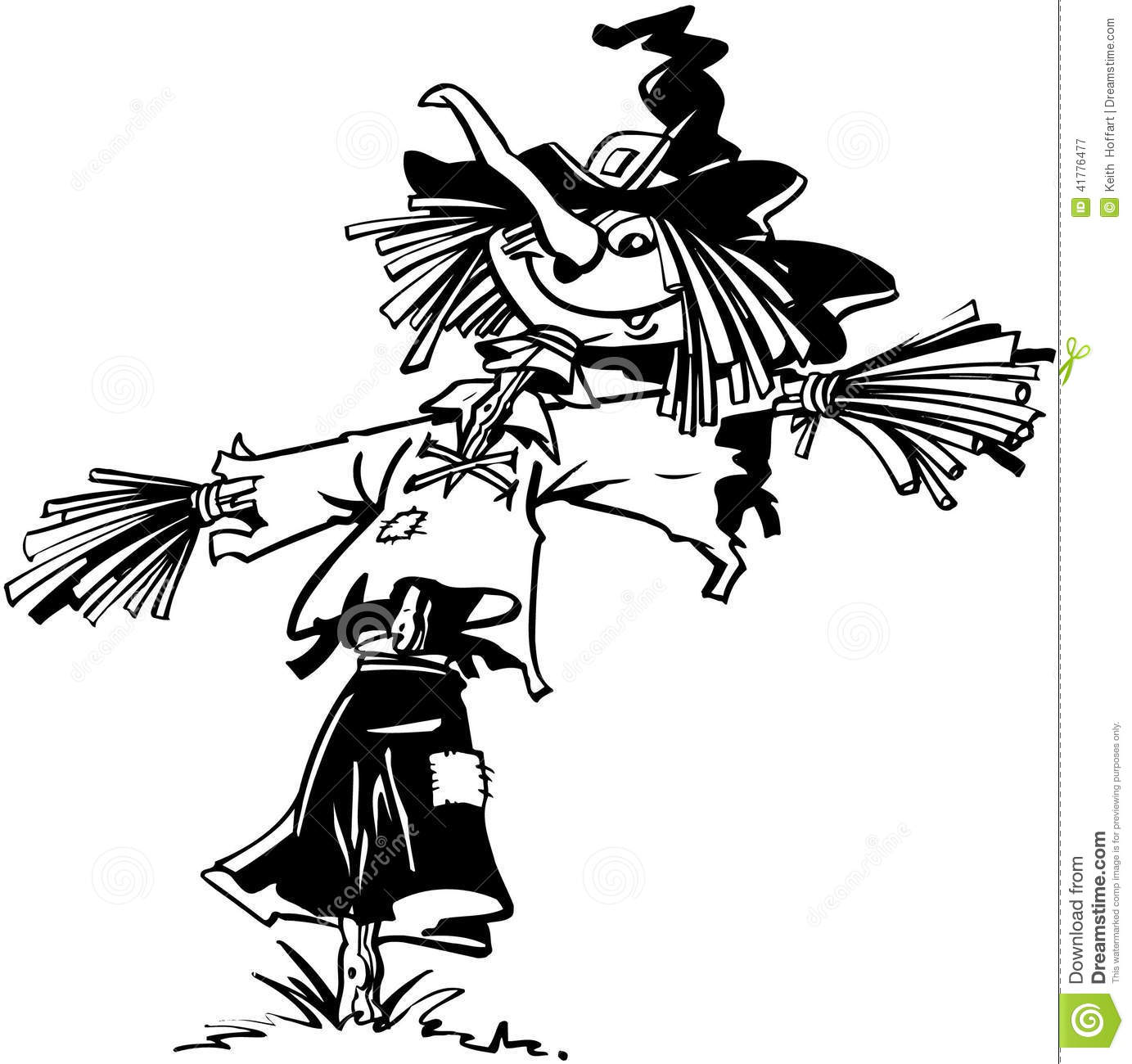 Scarecrow Clipart Black And White Free download on ClipArtMag