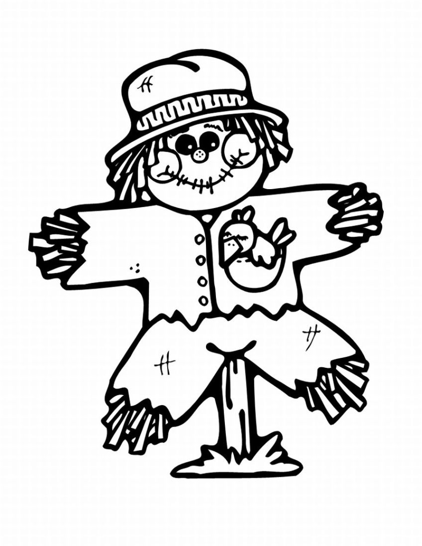 Scarecrow Clipart Black And White | Free download on ClipArtMag