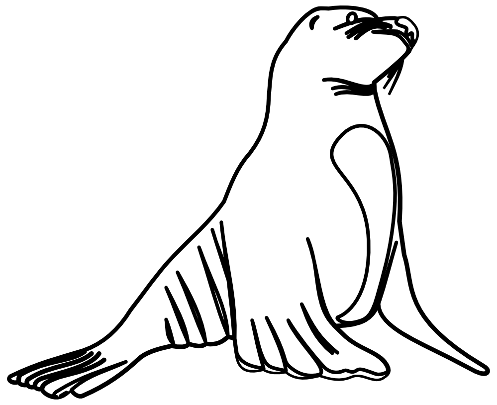 Seal Clipart Black And White | Free download on ClipArtMag