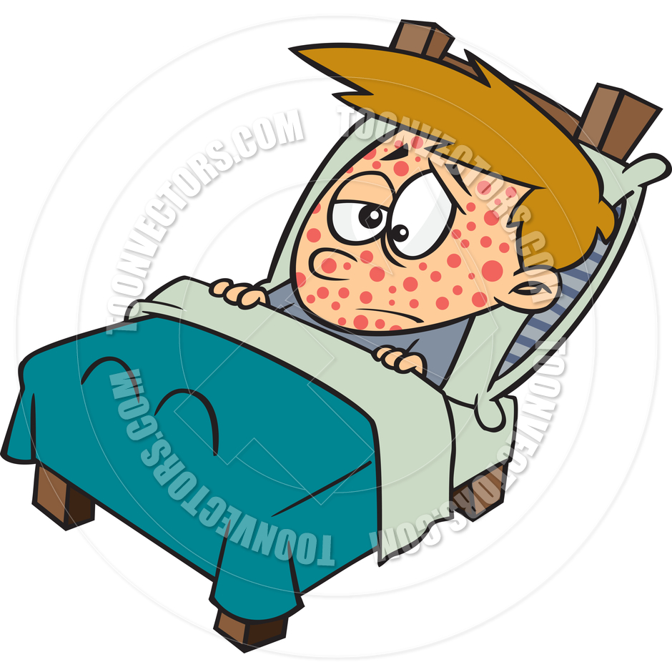 940x940 cartoon boy sick with chickenpox by ron leishman toon