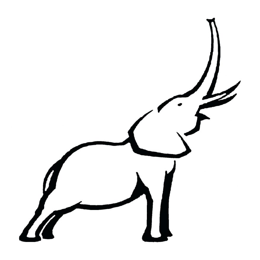 Simple Elephant Outline | Free download on ClipArtMag