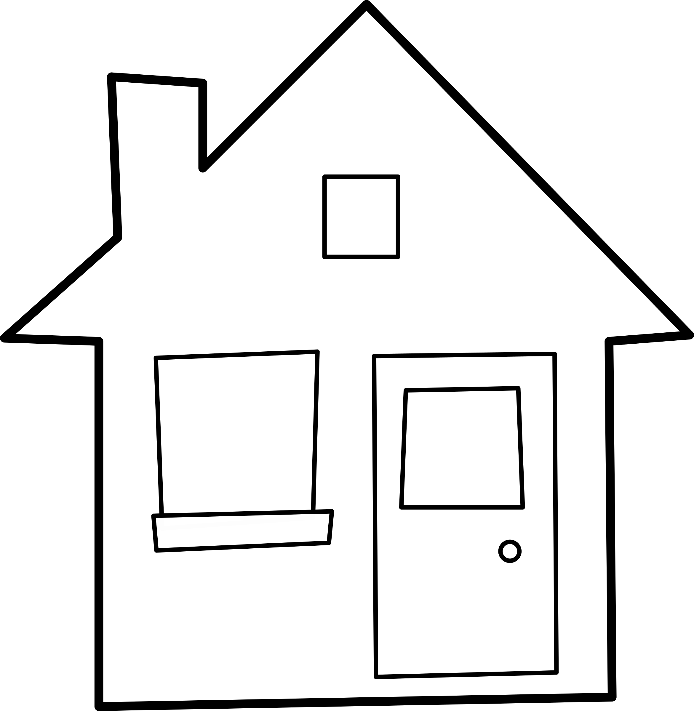 Simple House Outline Free download on ClipArtMag