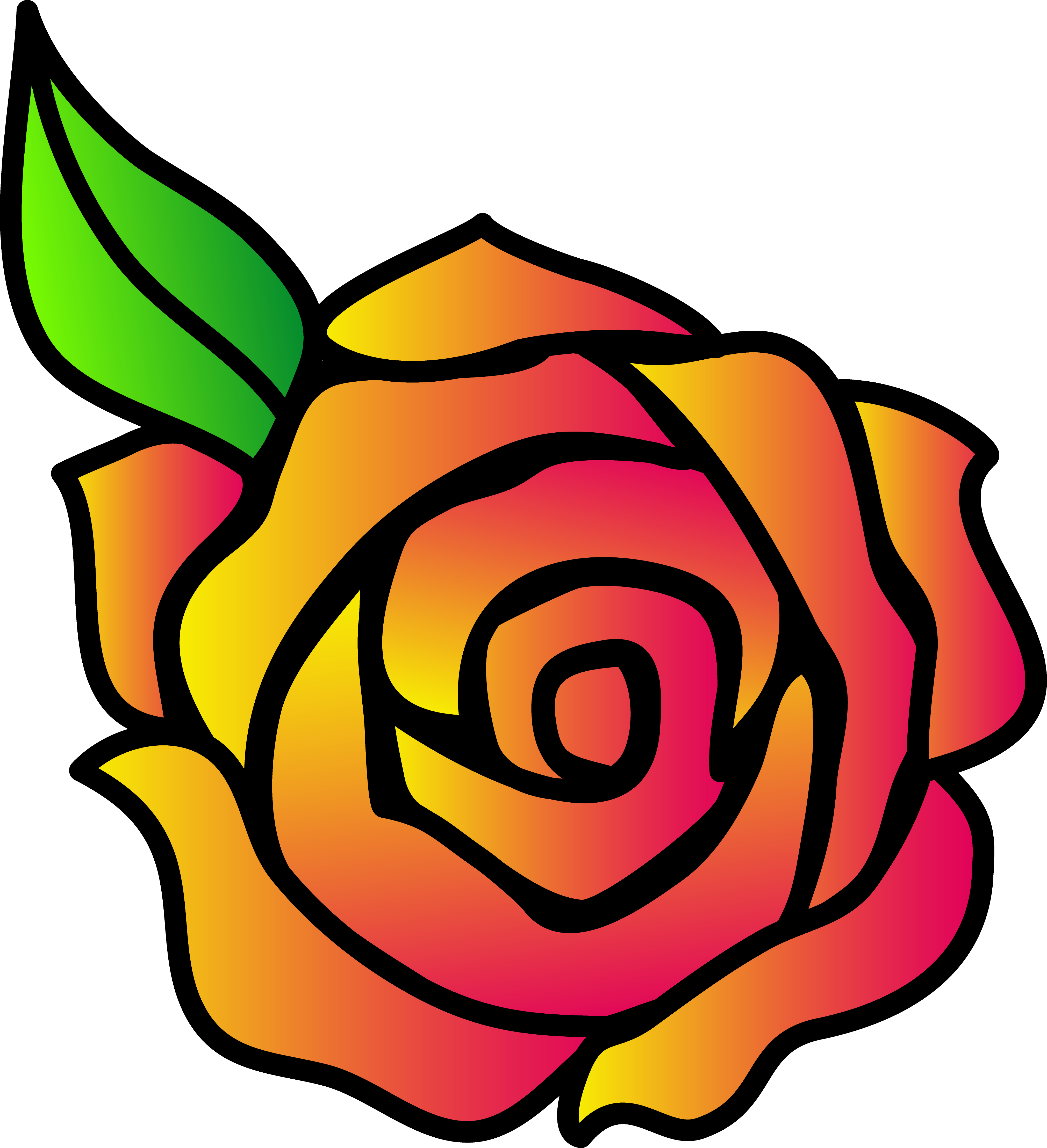 Simple Rose Clipart Free download on ClipArtMag