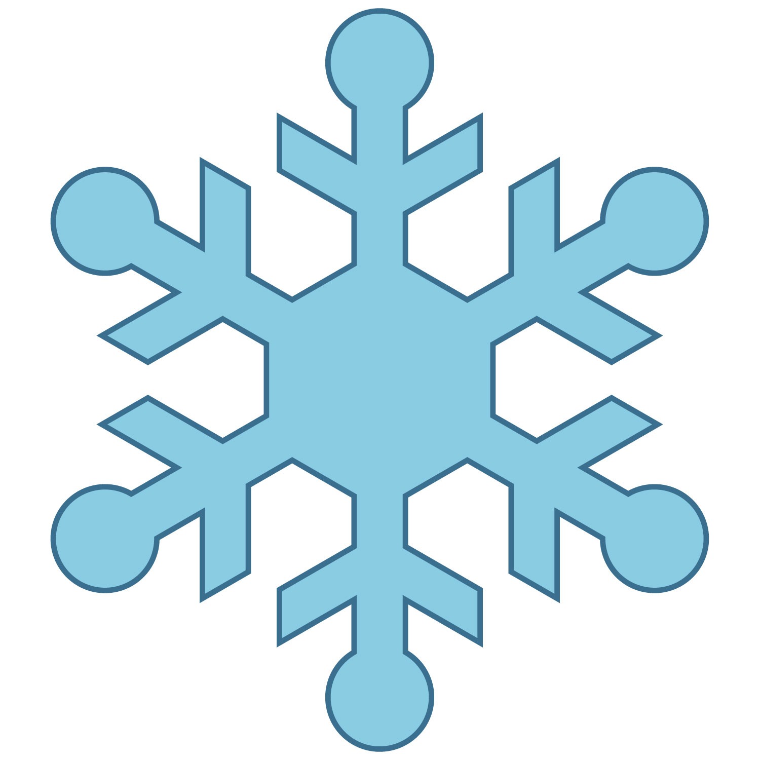 Simple Snowflake Clipart Free download on ClipArtMag