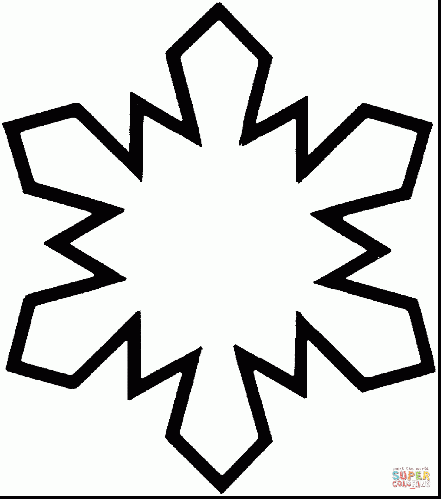 Simple Snowflake Template Printable