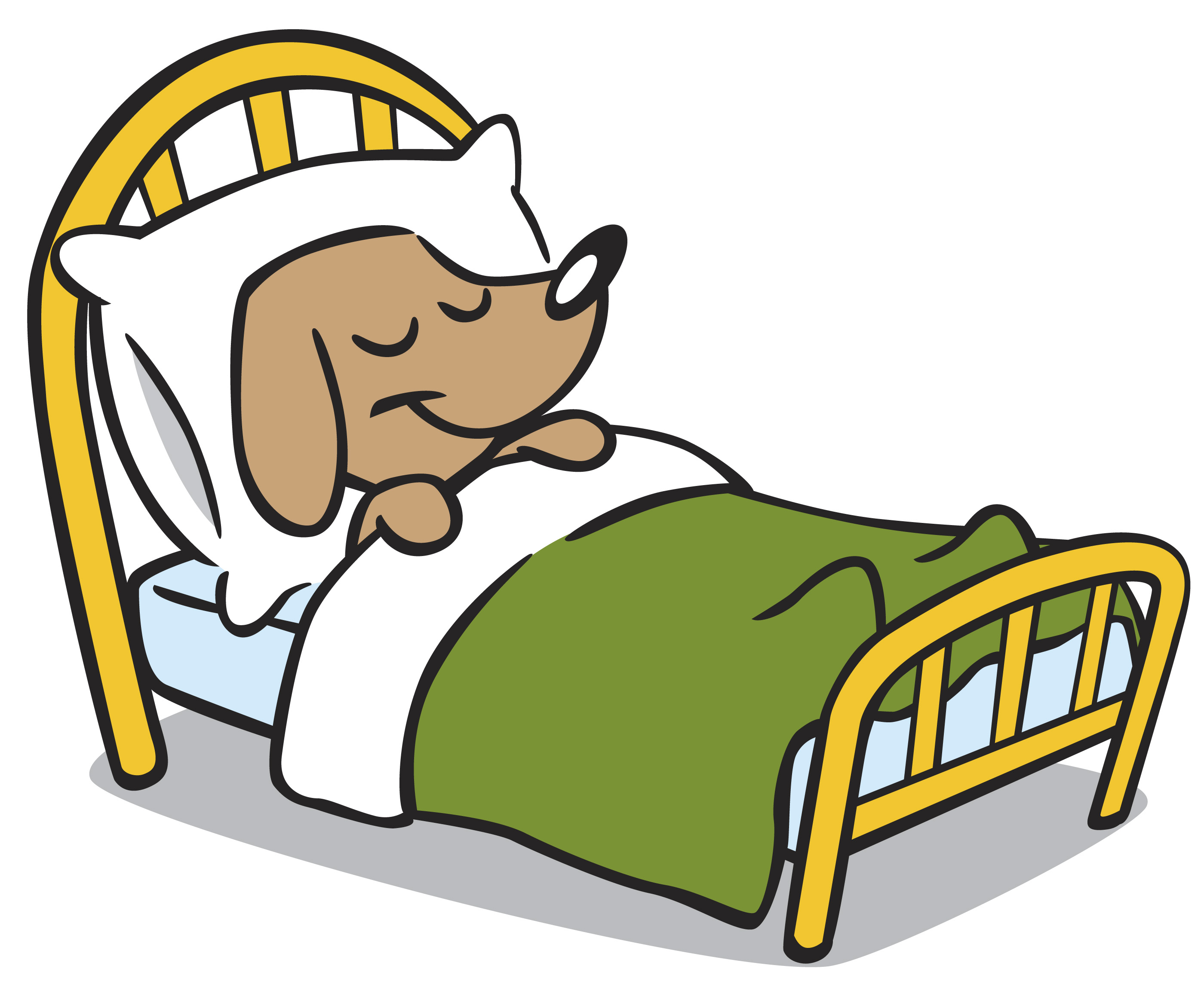 sleeping in bed clipart