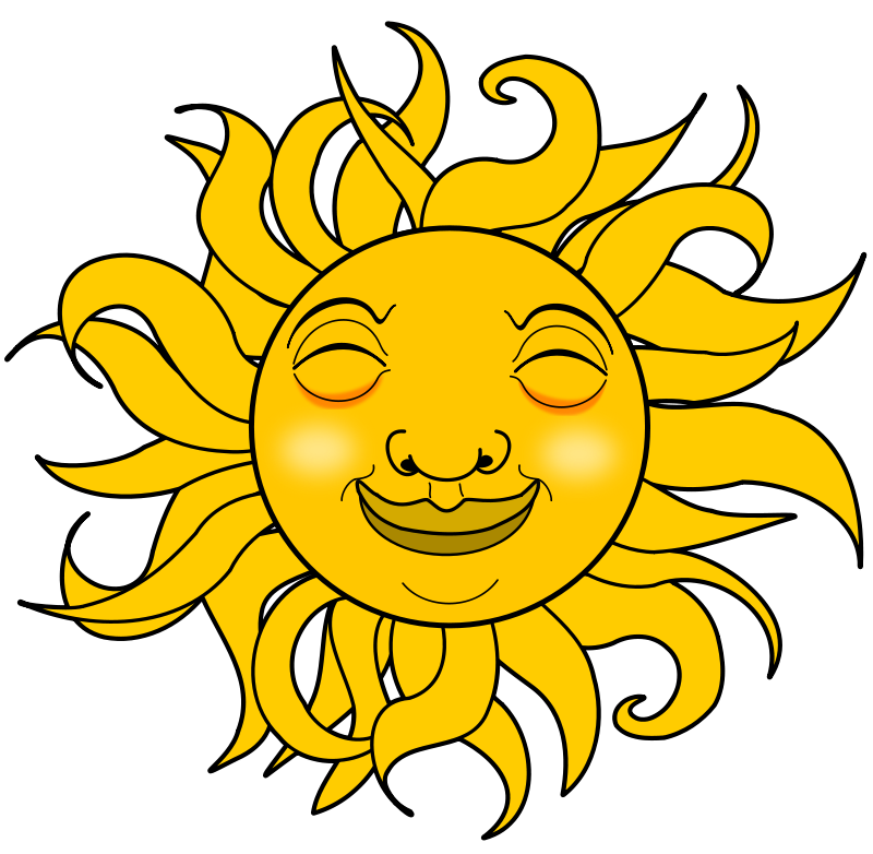 Smiling Sun Face Free download on ClipArtMag