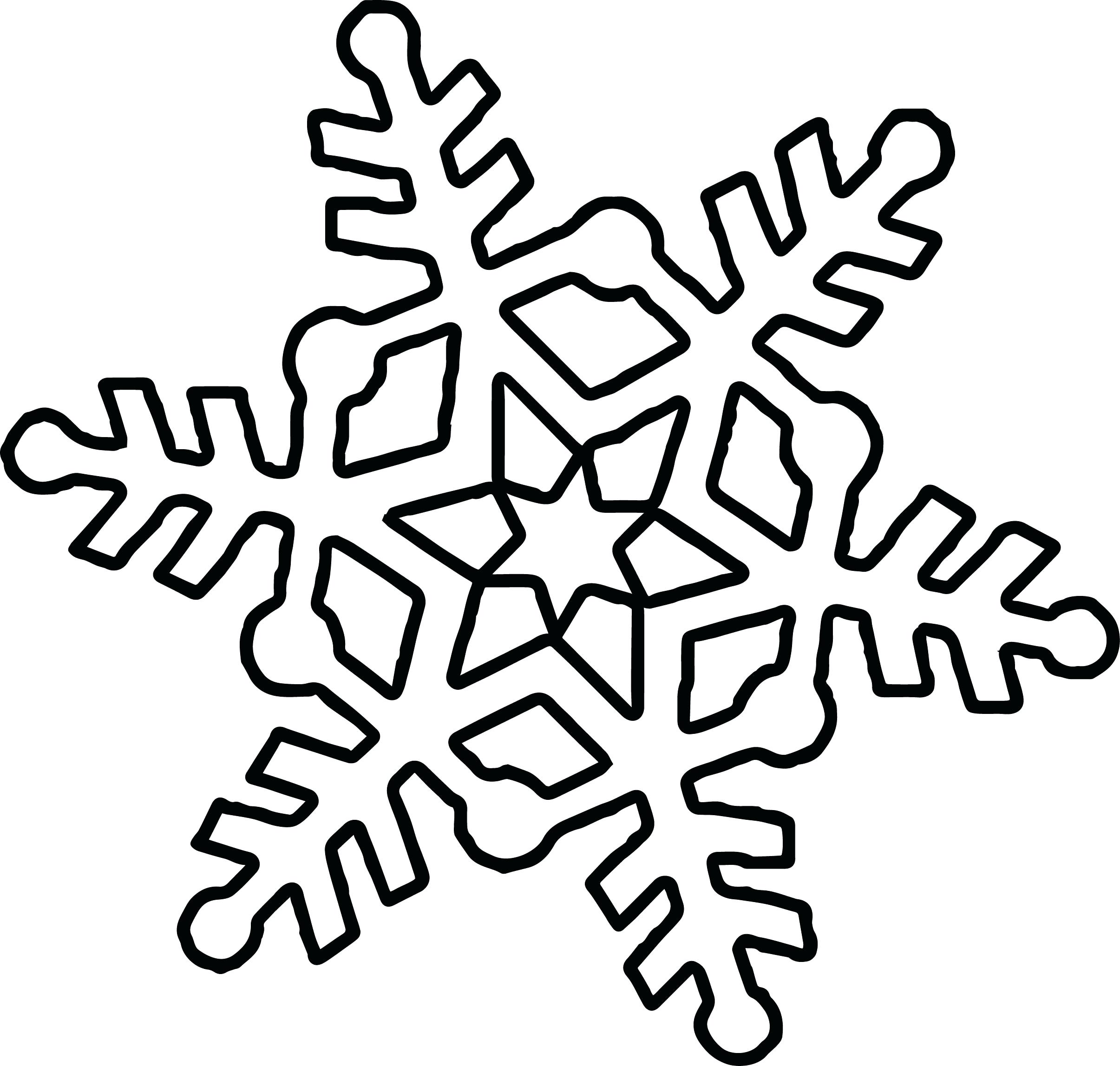 Snowflake Coloring Page Free download on ClipArtMag