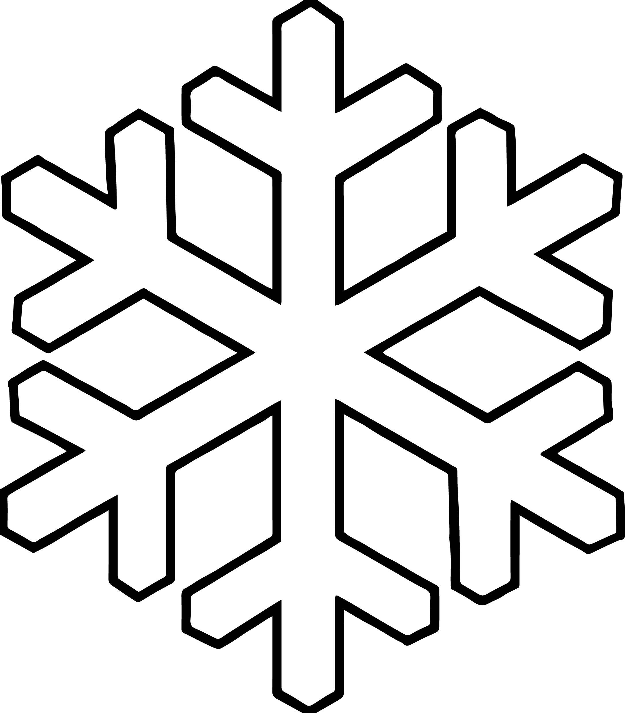 Snowflake Coloring Page Free download on ClipArtMag