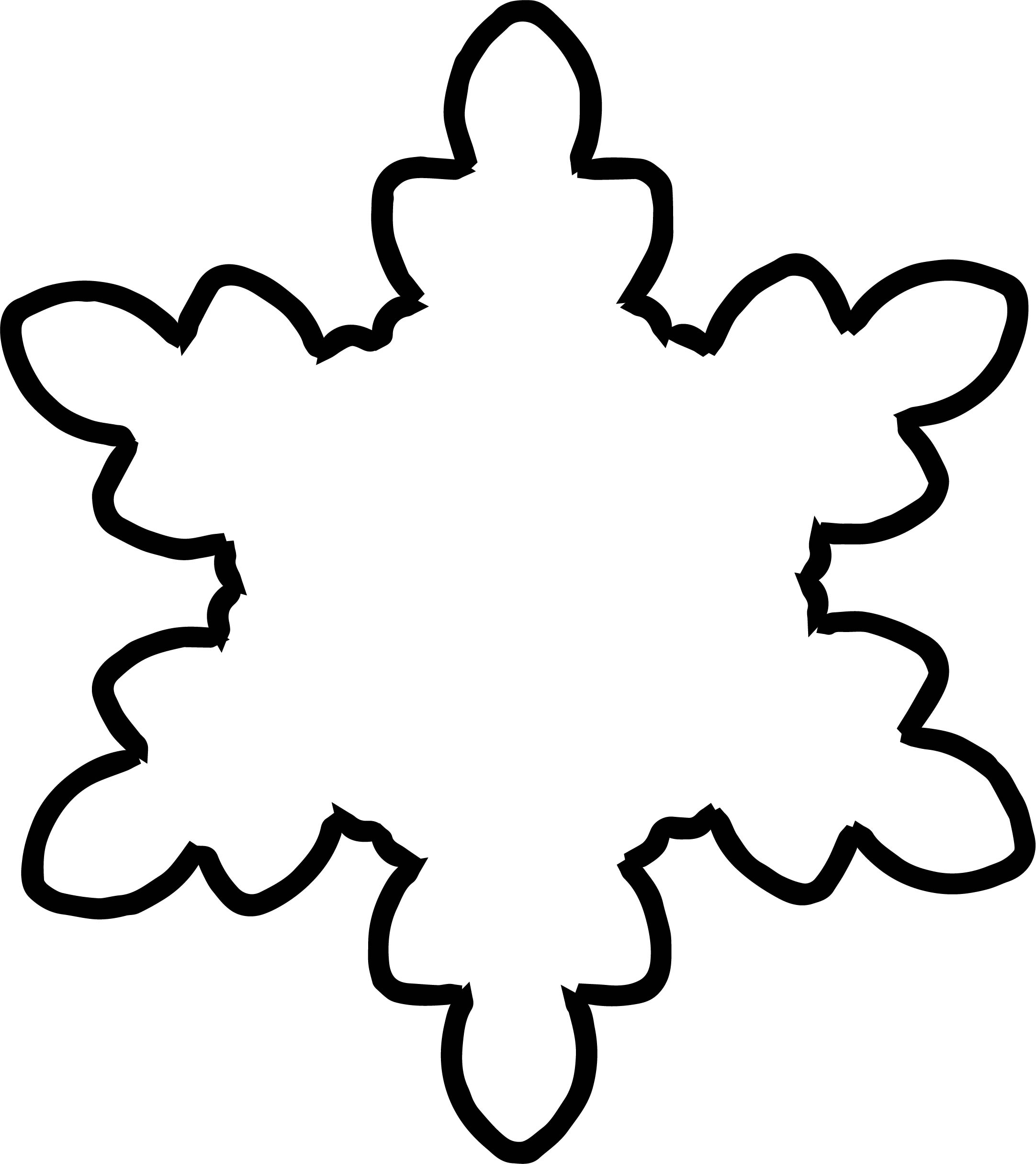 Snowflake Outline Free download on ClipArtMag