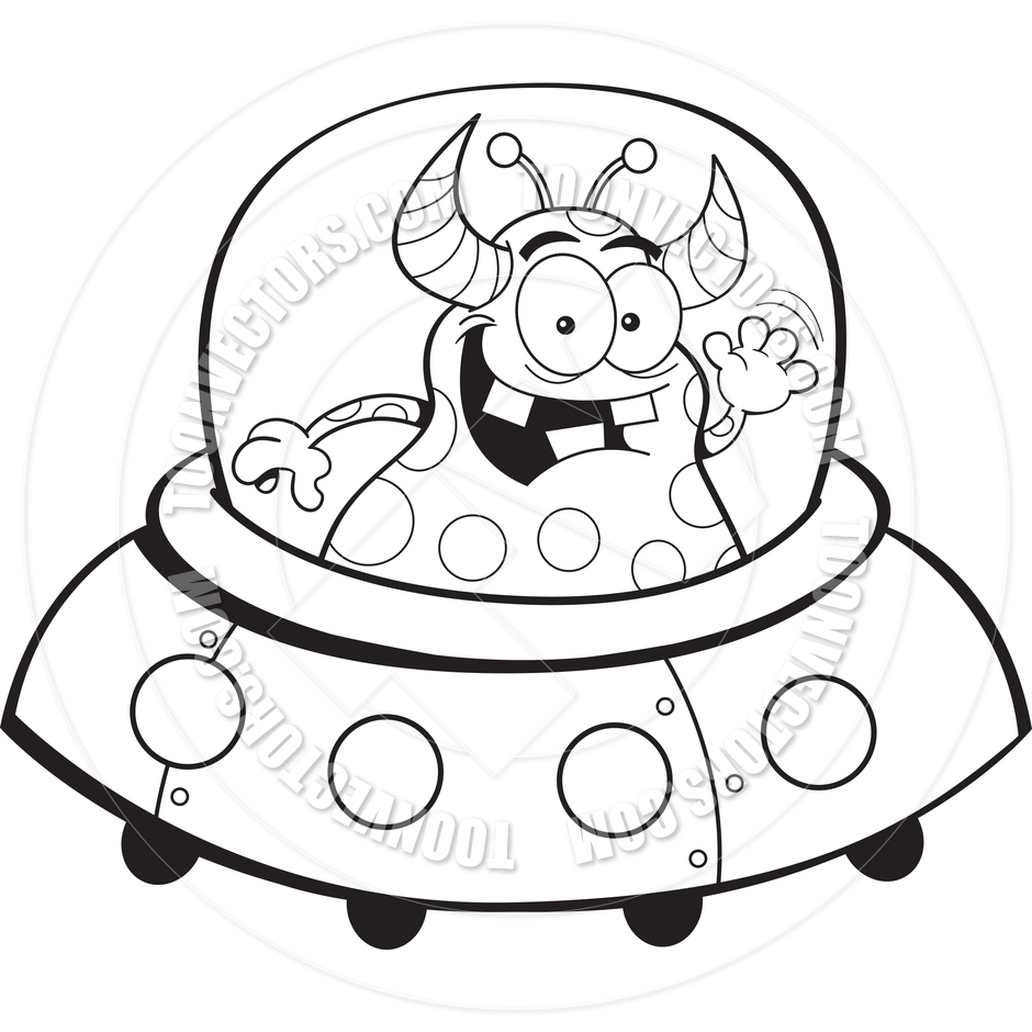 Spaceship Clipart Black And White | Free download on ClipArtMag