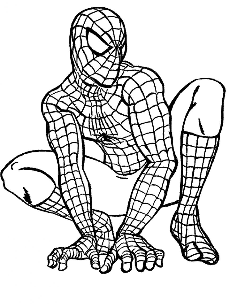 Spiderman Coloring Pages Free download on ClipArtMag