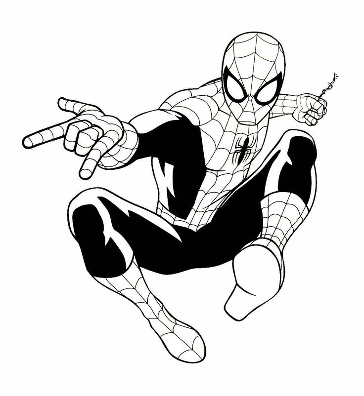 Spiderman Line Art Free download on ClipArtMag