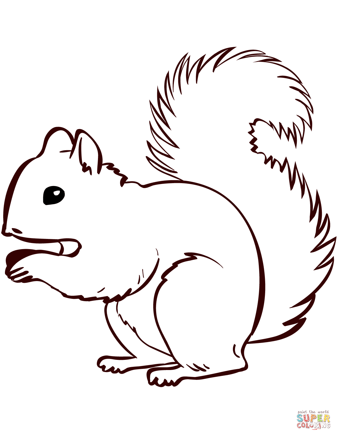Squirrel Outline Free download on ClipArtMag