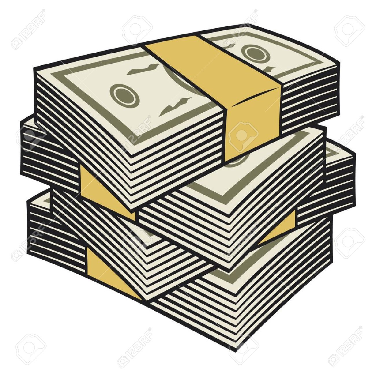 Clipart Stack Of Money Drawing