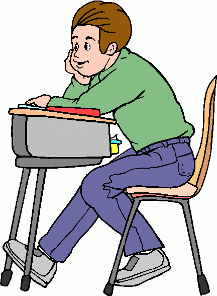 Student Sitting At Desk Free Download On Clipartmag