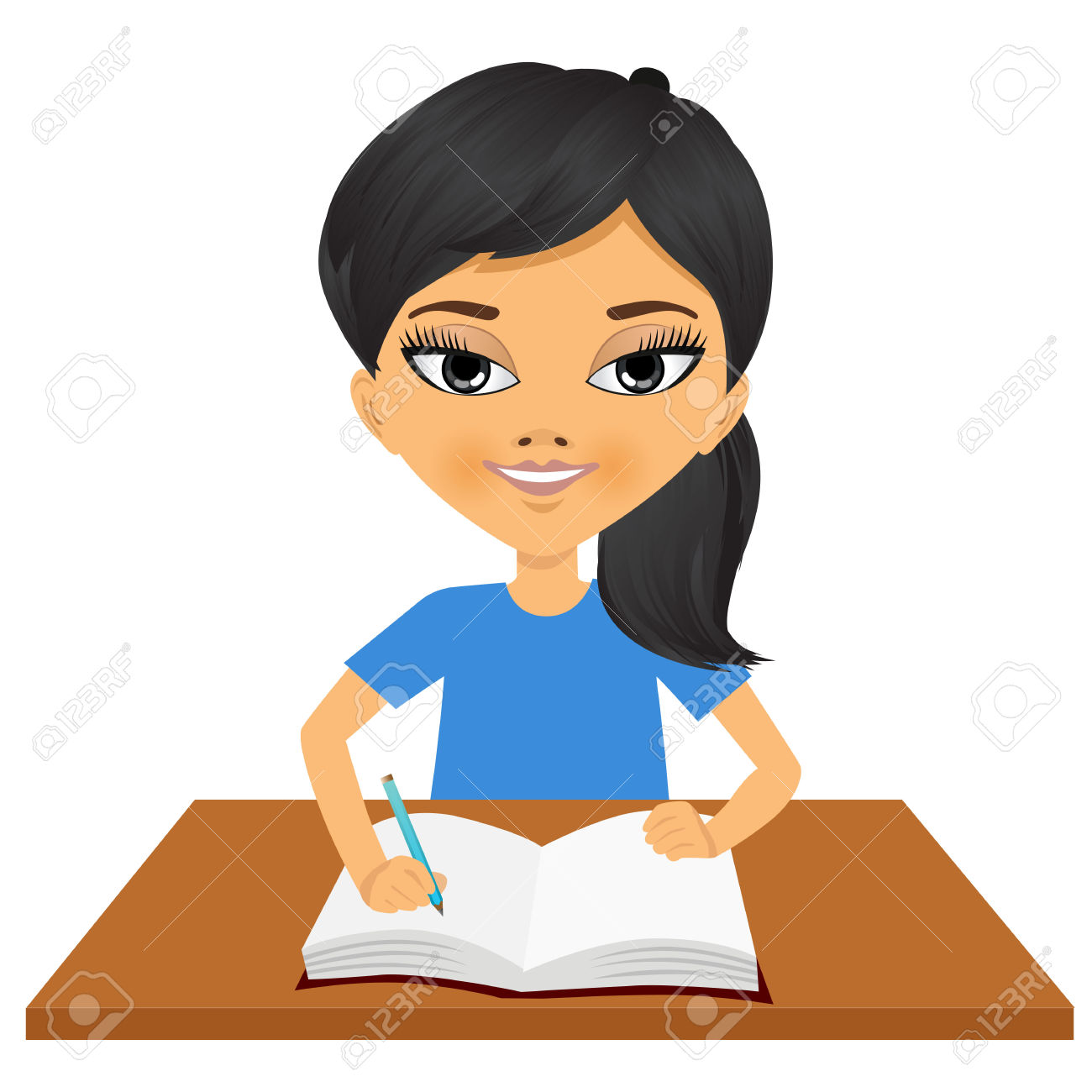 Student Sitting At Desk Free Download On Clipartmag