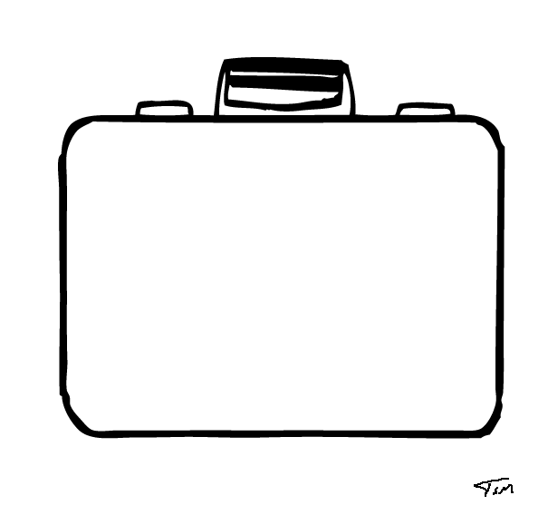 Suitcase Coloring Page Clipart Free download on ClipArtMag