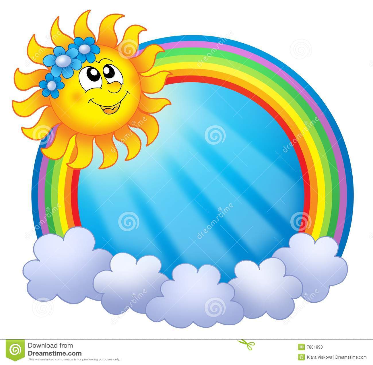 Sun And Rainbow Clipart Free Download On Clipartmag