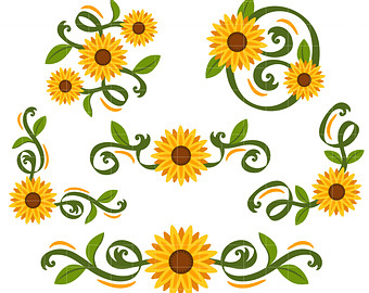 Download Sunflower Border | Free download on ClipArtMag