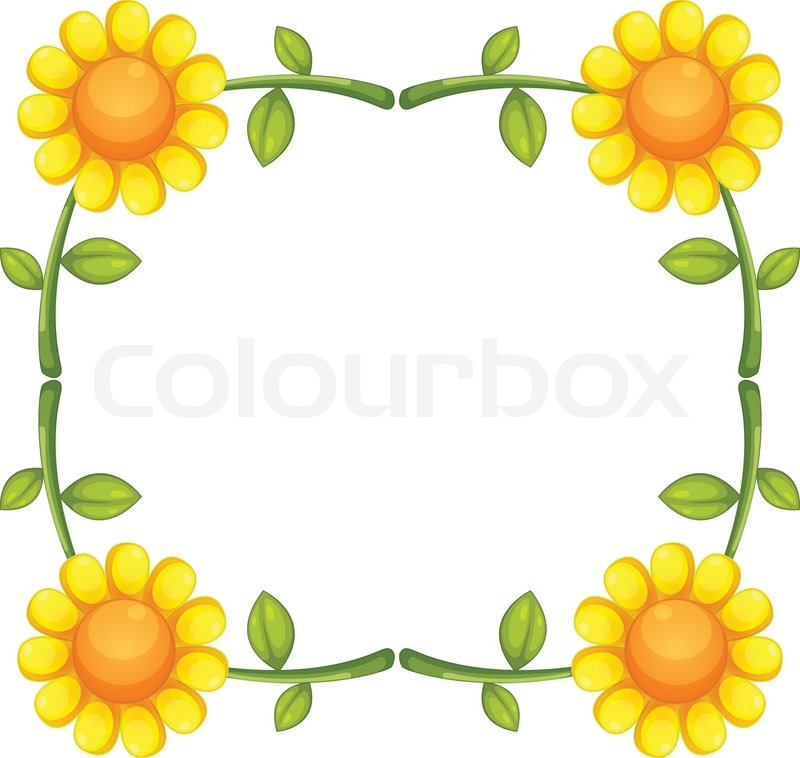 Download Sunflower Border Design | Free download on ClipArtMag