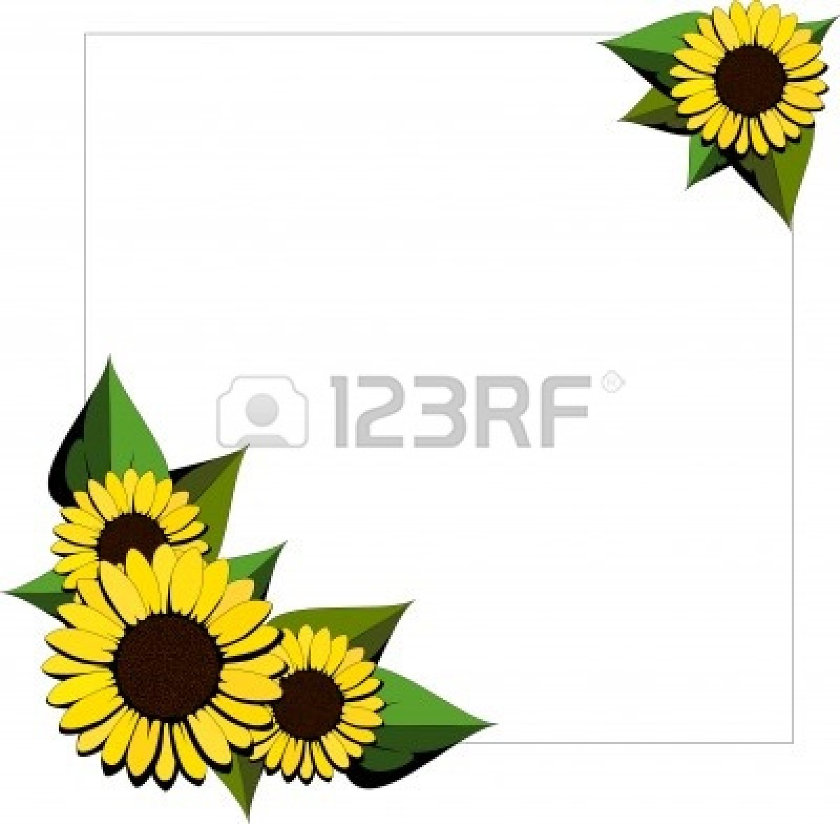 Download Sunflower Border Design | Free download on ClipArtMag