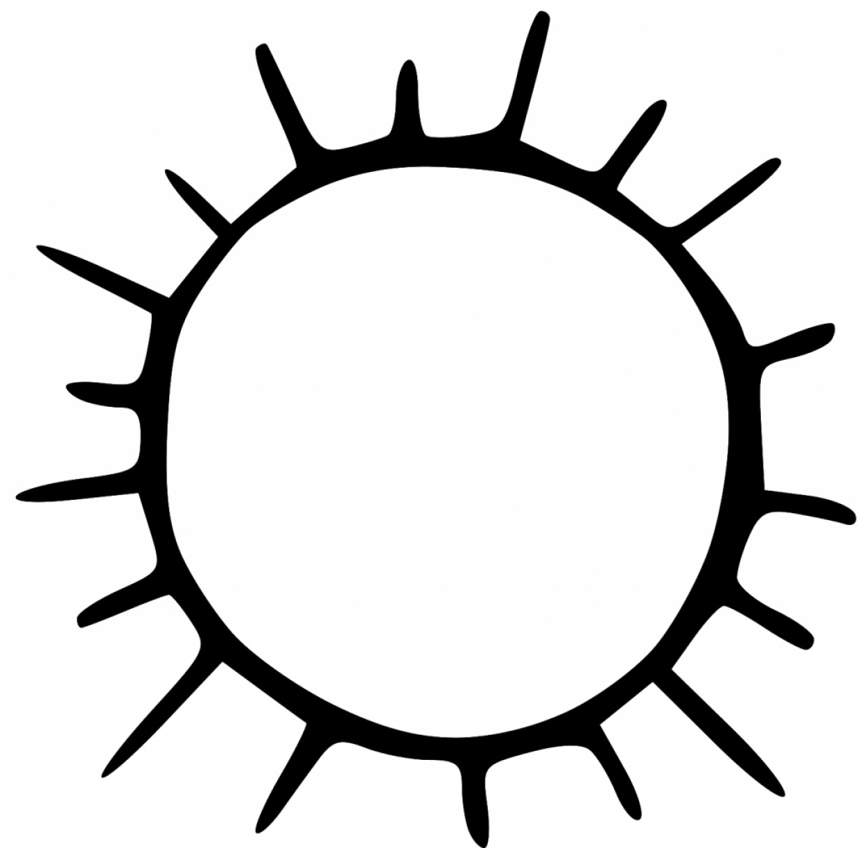 Sunshine Clipart Black And White Free download on ClipArtMag
