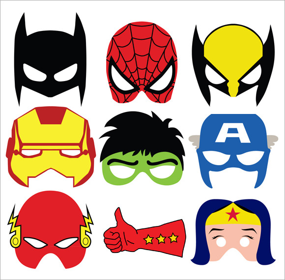Super Hero Mask Template Free Download On ClipArtMag