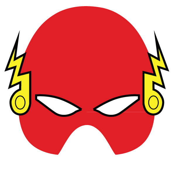 Superhero mask template free download best superhero for Maschera di flash da colorare