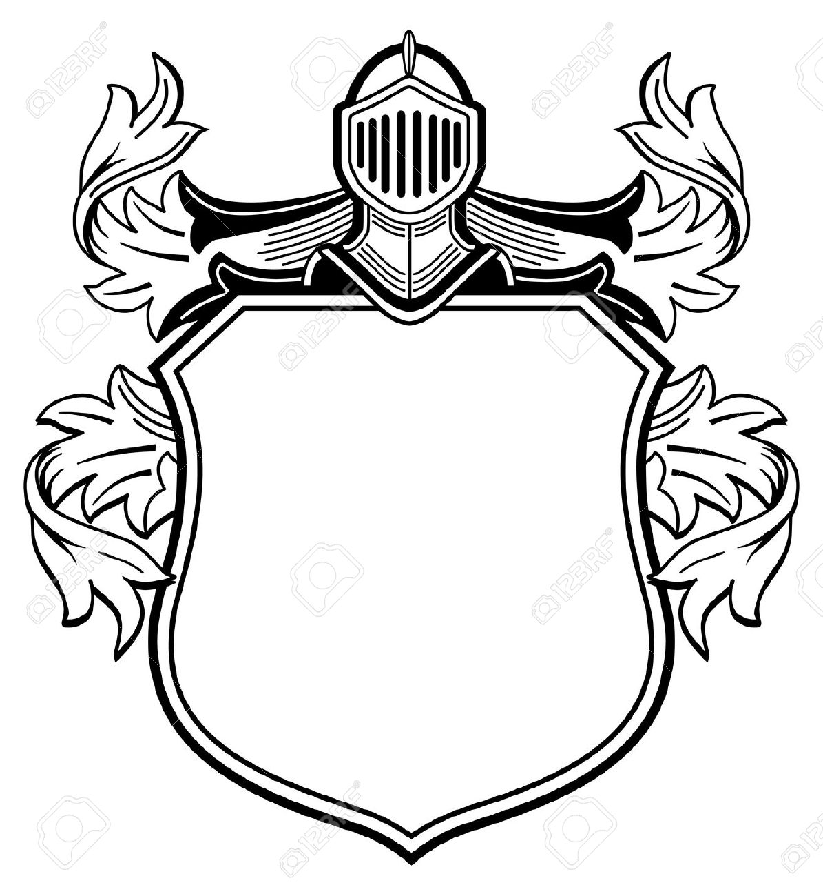 Blank Shield Template Printable