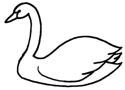 Swan Clipart Black And White 