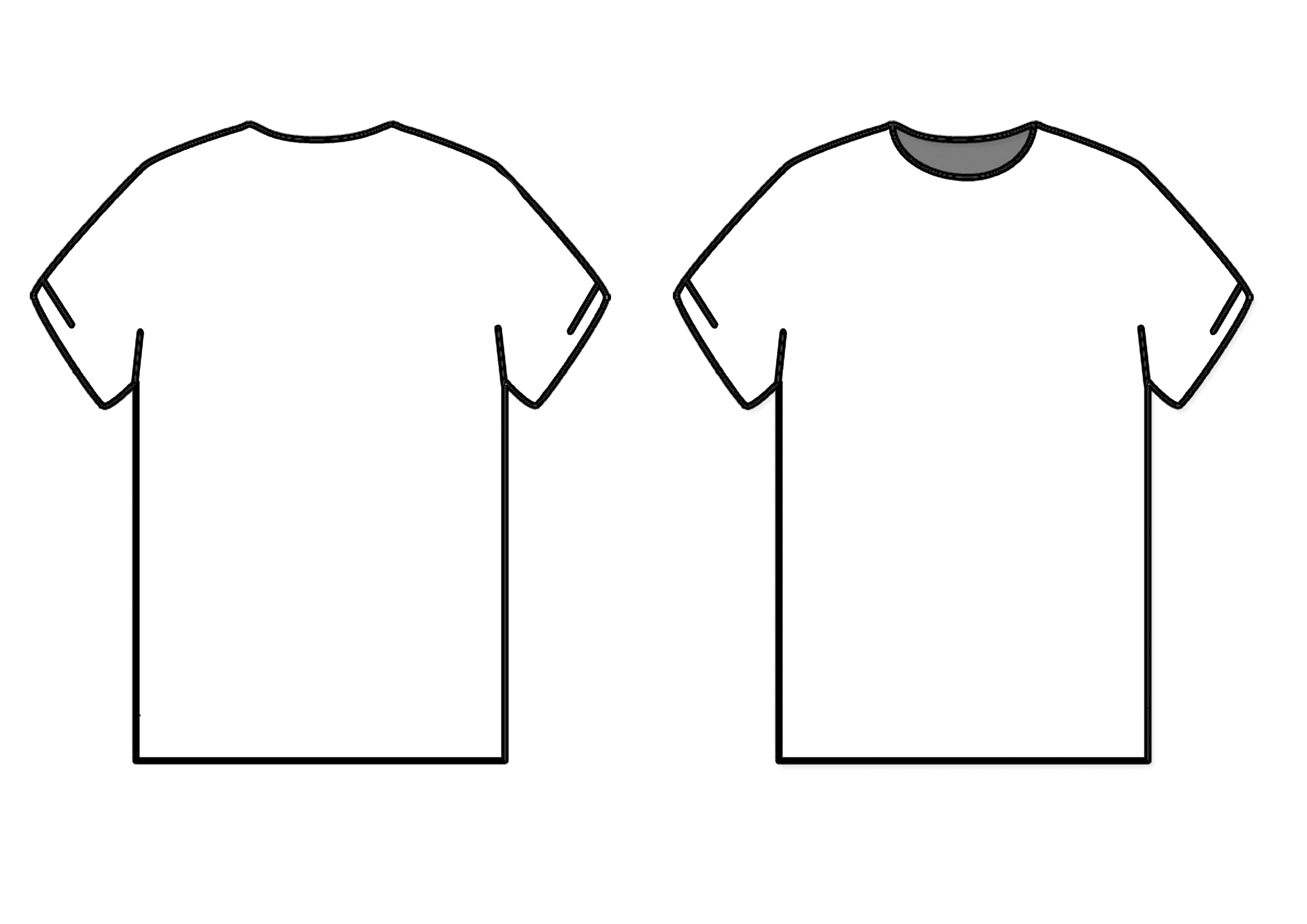 Blank T Shirt Template Printable