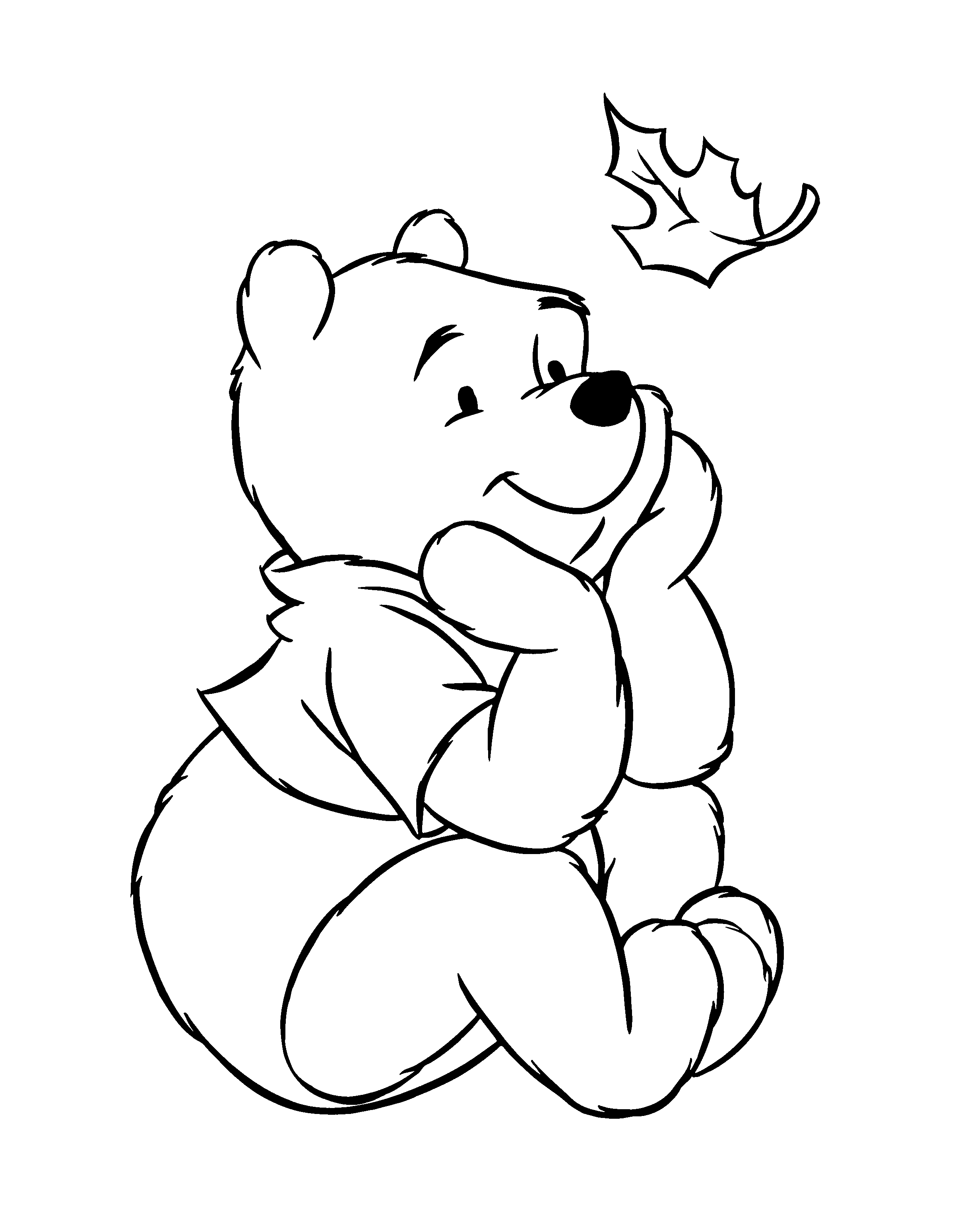 teddy bear black and white clipart