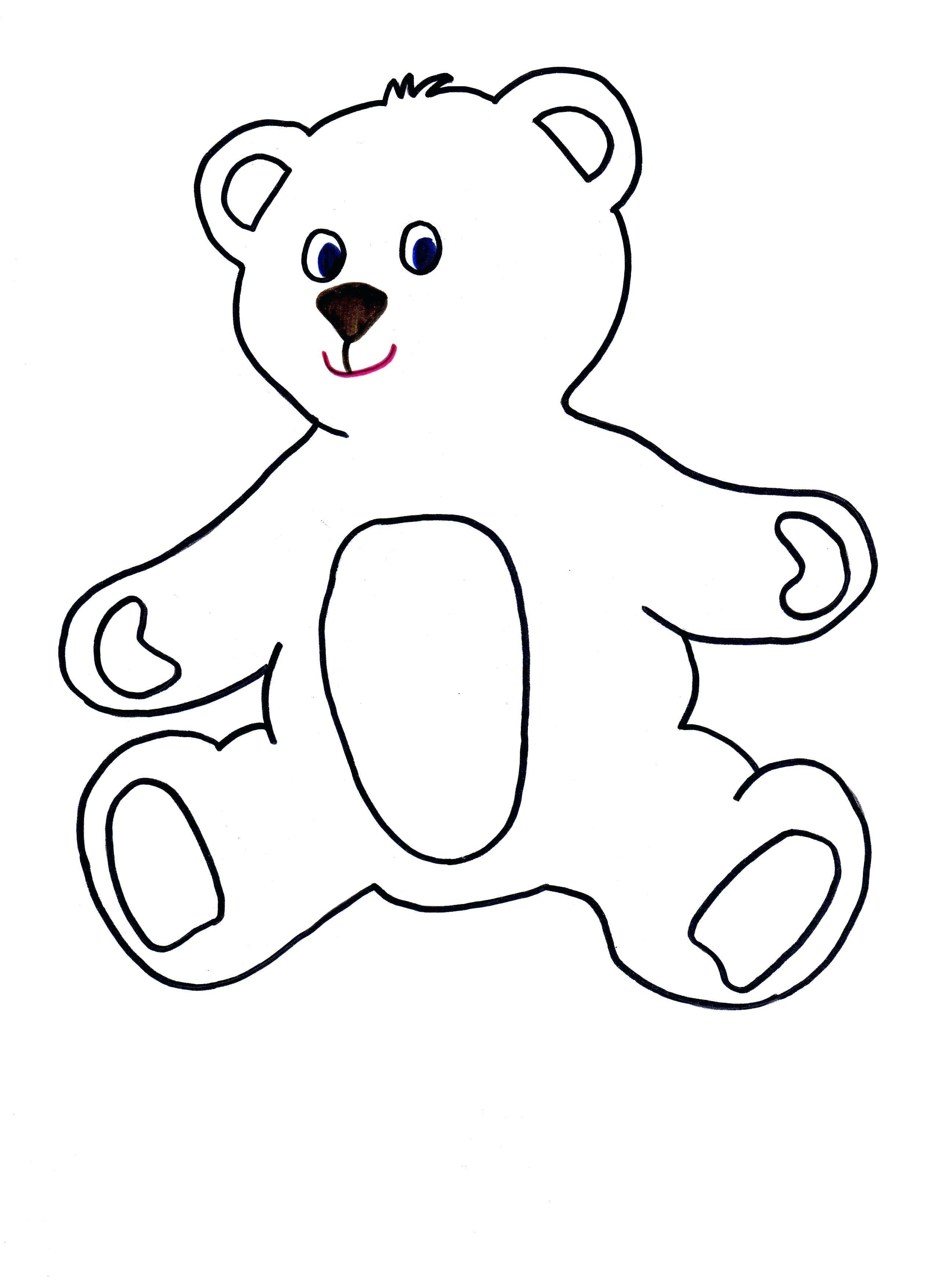 Teddy Bear Outline Free download on ClipArtMag