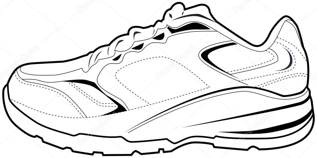 Tennis Shoes Drawing | Free download on ClipArtMag