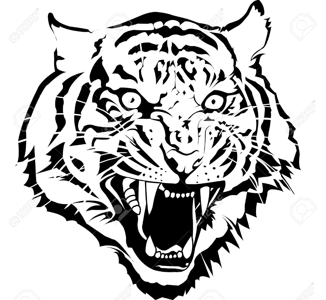 Tiger Clipart Black And White | Free download on ClipArtMag