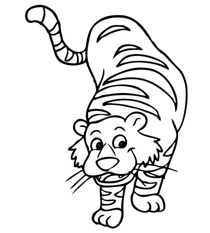 Tiger Coloring Pages Free download on ClipArtMag