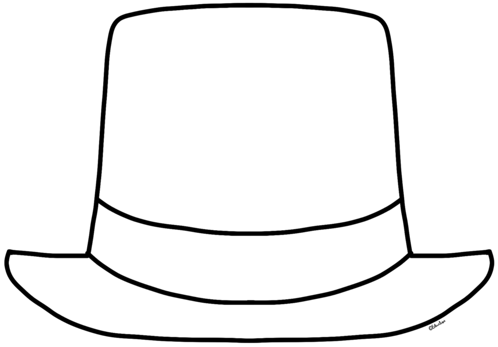 Top Hat Coloring Page | Free download on ClipArtMag