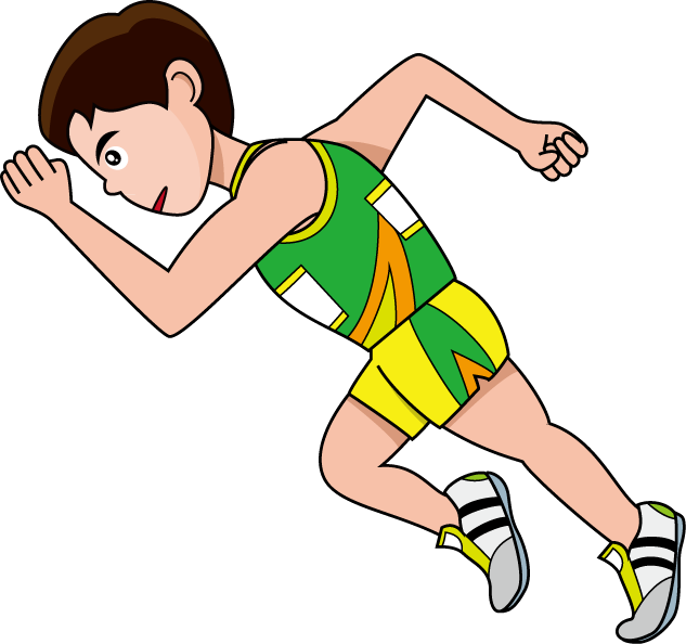 Track And Field Cartoon Images ~ 8 Printed Color Track And