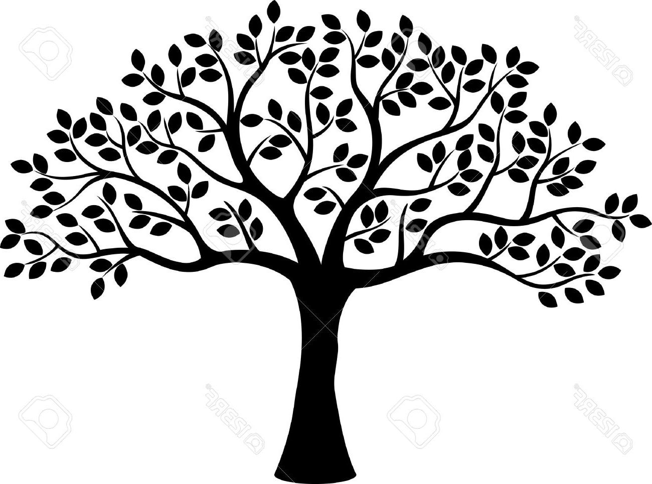 free tree clipart black and white