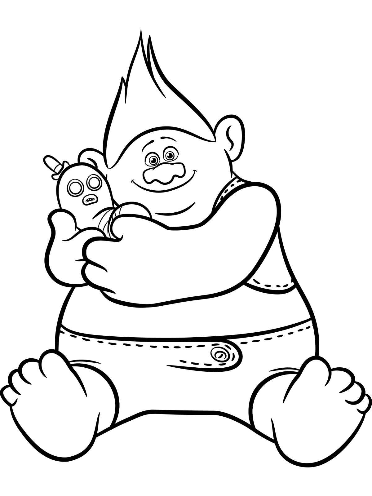 Trolls Coloring Pages Free download on ClipArtMag