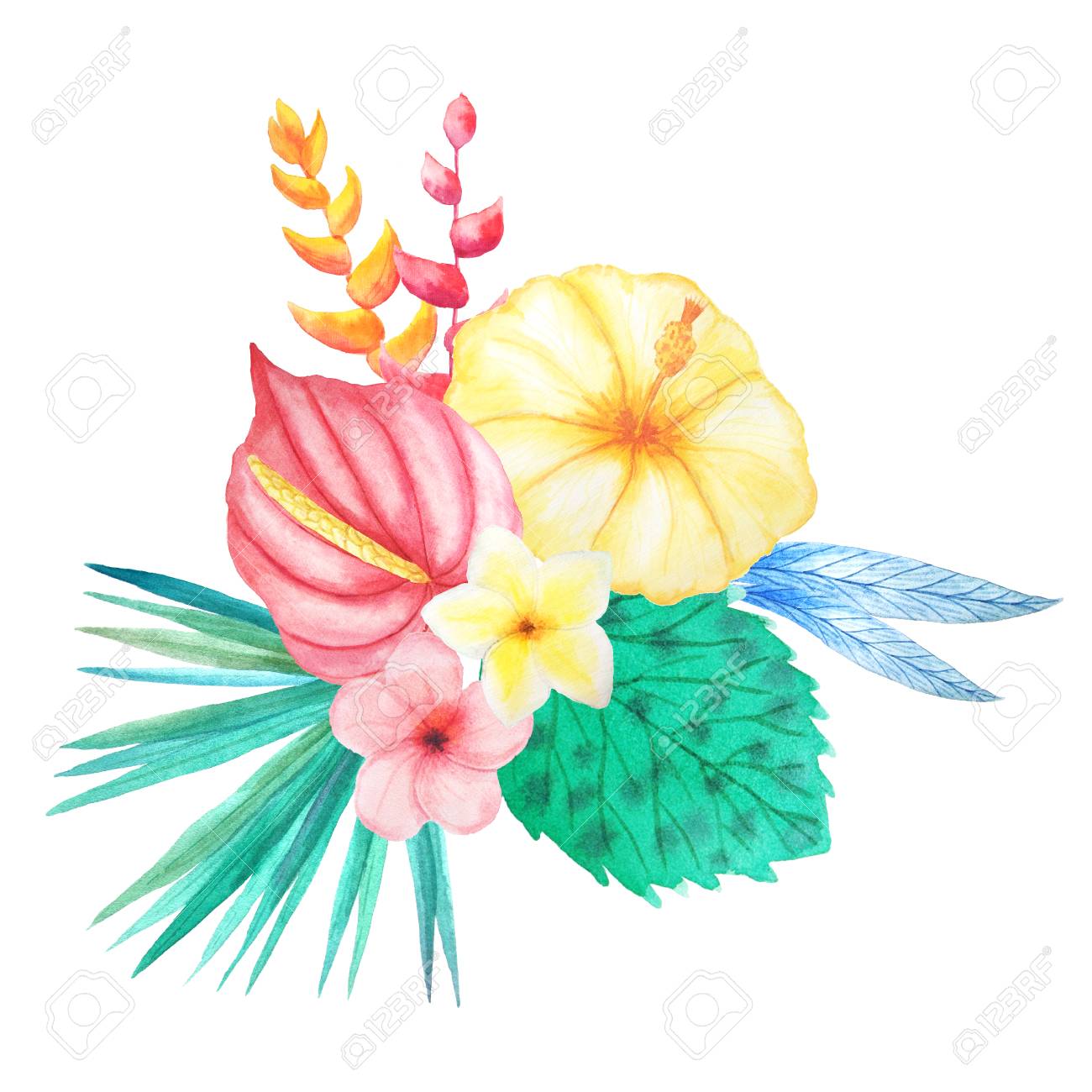 Tropical Flowers Clipart | Free download on ClipArtMag