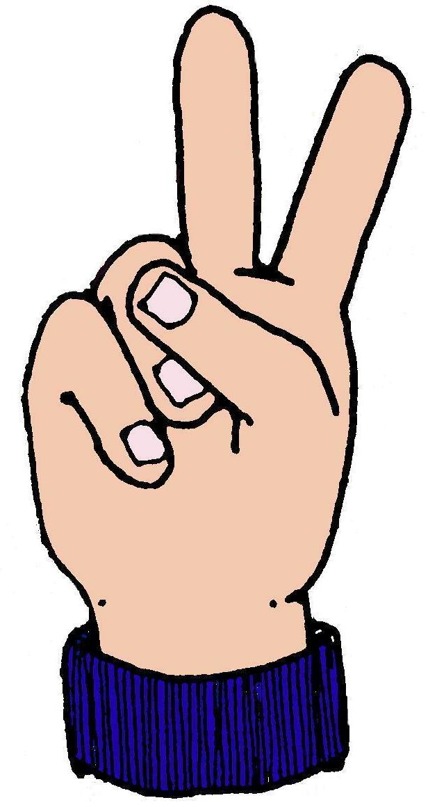 two fingers clipart